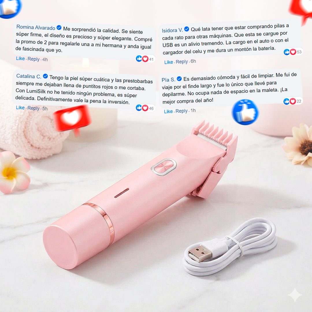 LumiSilk™ - Rasuradora Eléctrica Femenina 2 en 1