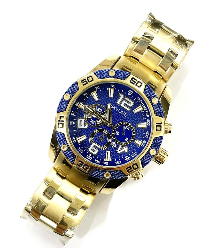 Reloj hombre oro y azul