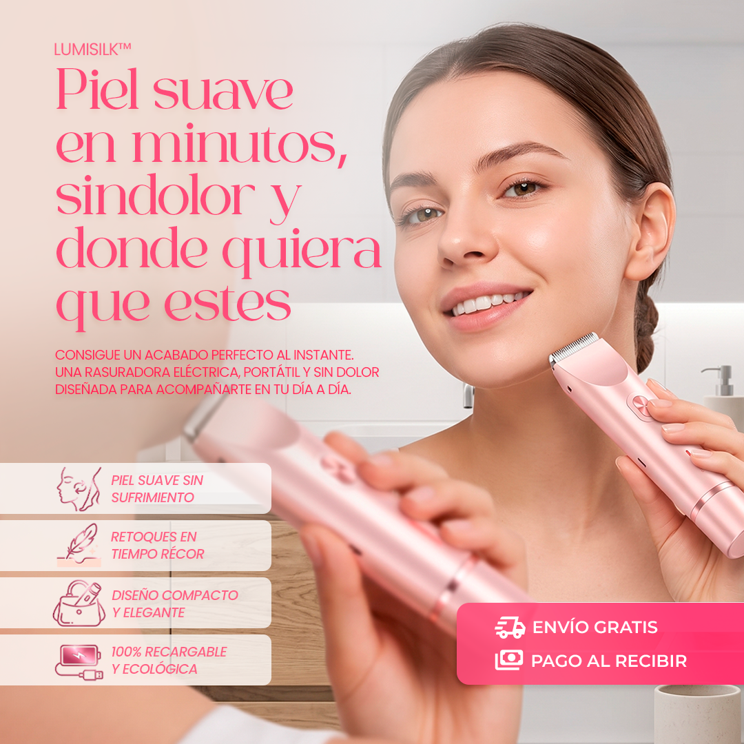 LumiSilk™ - Rasuradora Eléctrica Femenina 2 en 1