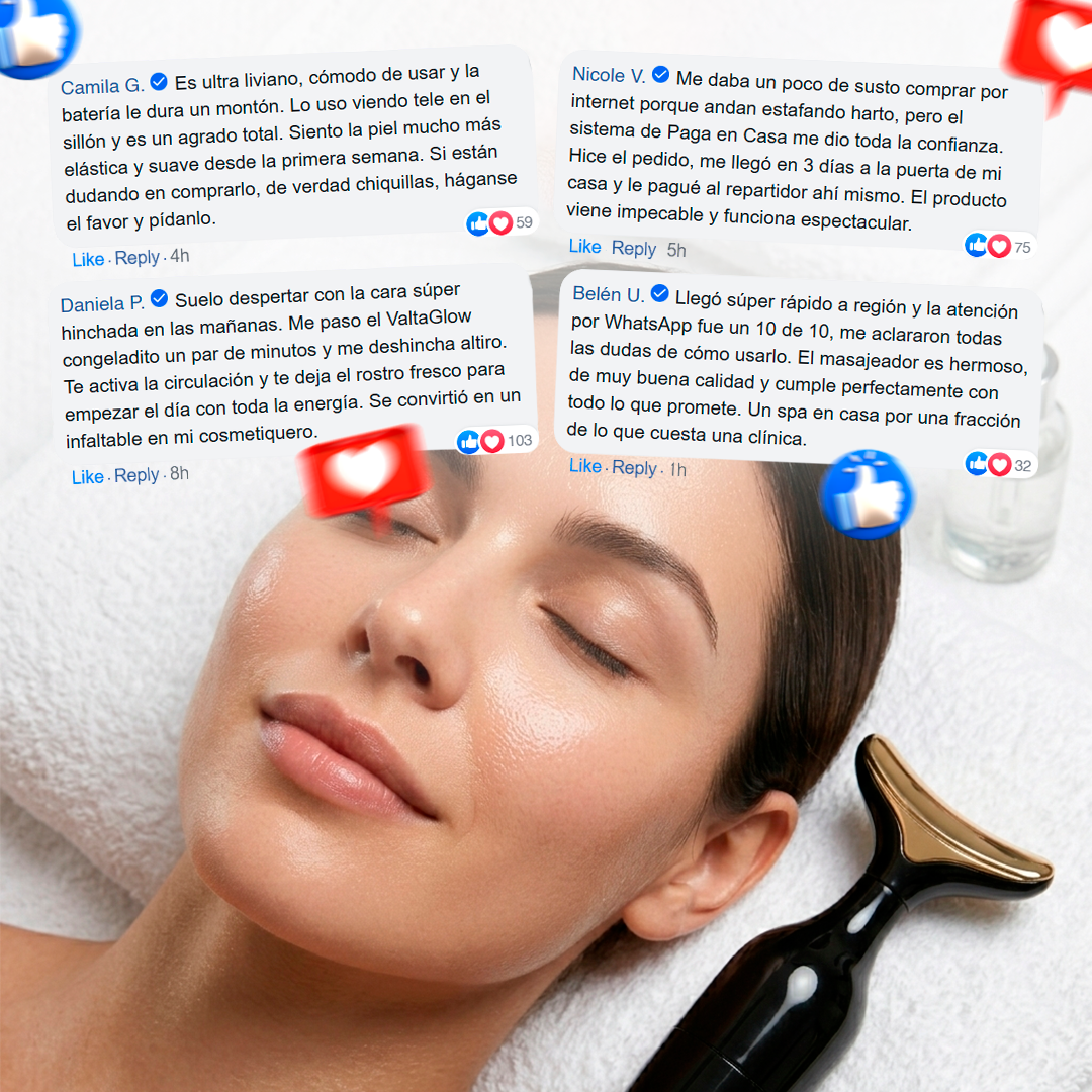¡Despierta el brillo natural de tu piel y olvídate de las líneas de expresión sin salir de casa con ValtaGlow!
