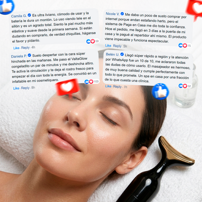 ¡Despierta el brillo natural de tu piel y olvídate de las líneas de expresión sin salir de casa con ValtaGlow!
