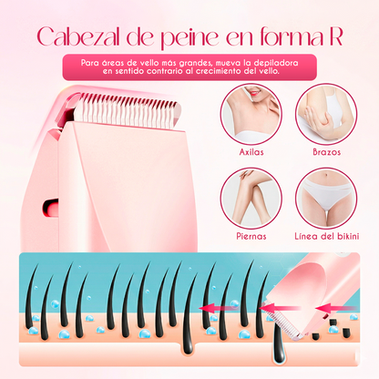 LumiSilk™ - Rasuradora Eléctrica Femenina 2 en 1